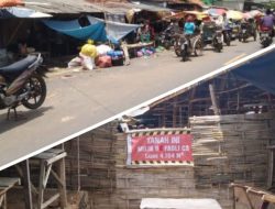 Akibat Lahan Sengketa, Pedagang di Pasar Bringkonig Banyuates Terlantar Hingga Padati Bahu Jalan