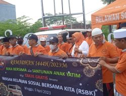 Yayasan Relawan Sosial Bersama Kita Santuni 40 Anak Yatim dan Bagikan 1.000 Bungkus Takjil