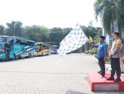 Mudik Bahagia Dan Nyaman. Bupati Gresik Fandi Akhmad Yani Lepas Keberangkatan 786 Pemudik Gratis Asal Kota Pudak