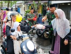 Dandim 0817/Gresik Beserta Anggotanya Berkolaborasi dengan KWG, Disparekrafbudpora, Damkar, PDAM dan Disnaker Bagikan Takjil