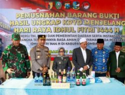 Polres Jombang Musnakan Barang Bukti Hasil Ungkap KRYD dan Gelar Apel Pasukan Operasi Ketupat Semeru 2023.
