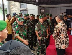Kunker Kasad Tinjau Perkembangan Pembangunan Kompi Bantuan Yonmek 516/CY di Wilayah Gresik