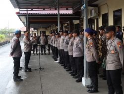 Bantu Pengamanan Pilkades di Bangkalan” Polres Sampang Kembali Terjunkan 44 Personel