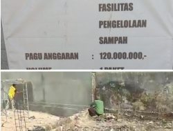 Bangunan TPS Rp 120 juta Dana Desa di Sumput Driyorejo Dikerjakan Amburadul