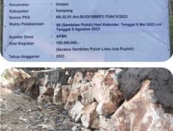 Proyek P3-TGAI 2023 di Desa Temoran Diduga Jadi Ajang Korupsi