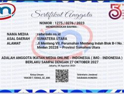 RADARINDO.co.id Terima Sertifikat Anggota IMO Tahun 2023