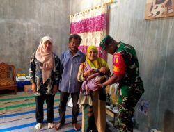 Intensif Cegah Stunting, Babinsa Menganti Bersama Tim Pencegahan Stunting Lakukan Pemantauan Balita dan Anak-Anak