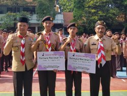 Pelepasan 2 Peserta SMAN 1 Wringinanon Ikuti Raimuna Nasional XII 2023