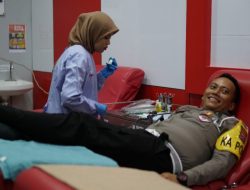 Jelang HUT Lalu Lintas ke-68, Satlantas Polres Gresik Gelar Donor Darah