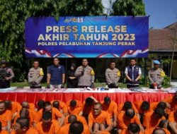 Polres Pelabuhan Tanjung Perak , Gelar Press Release Pencapain Kinerja Akhir Tahun 2023