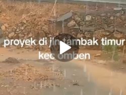 Beredar Video Heboh, Proyek TPT di Desa Tambak Ambrol Saat Hujan