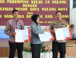 Perkuat Sinergitas, Polresta Malang Kota, BNN dan Lapas Perempuan Kelas IIA Tanda Tangani MoU