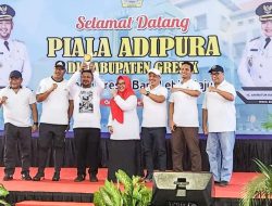 Dandim 0817/ Gresik Ramaikan Kegiatan Kirab Piala Adipura Kabupaten Gresik Tahun 2024