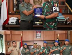 Courtesy Call Dandenpom V/4 kepada Danrem 084/BJ, dalam rangka HUT ke-78 Polisi Militer Angkatan Darat Tahun 2024
