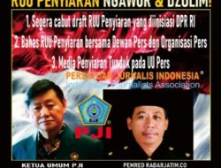 PJI TOLAK KERAS RUU PENYIARAN! NGAWUR & DZOLIM
