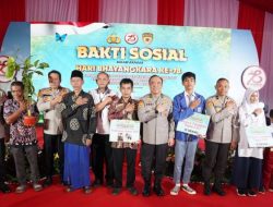 SSDM Polri Gelar Bakti Sosial Dalam Rangka Hari Bhayangkara ke-78 di Lahan Pusat Pembinaan SDM UNGGUL Polri