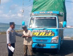 UPT Dishub Gresik Wilayah Bawean Rutin Gelar Razia Truk Muatan 8 Ton Lebih