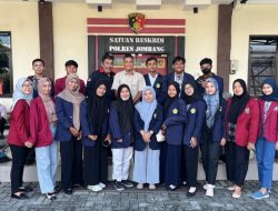 Mahasiswa Fakultas Hukum UMM Mengikuti Sosialisasi Tentang Alur Penyelidikan di Polres Jombang