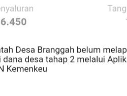Laporan Realisasi DD Ke Omspan Diduga Amburadul, Kades Branggah Tuding itu Tugas Kecamatan
