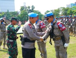 Garbha Satgas FPU 6 Minusca Dilepas Mabes Polri di Kancah Internasional