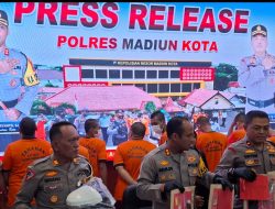 Ungkap Kasus Narkoba , Polres Madiun Kota Gelar Jumpa Pers