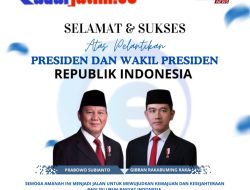 Selamat dan Sukses Atas Pelantikan PRABOWO-GIBRAN Sebagai Presiden dan Wakil Presiden RI Periode 2024-2029