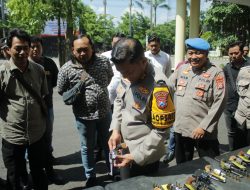 Untuk Penertiban Dan Inventarisasi,Polres Nganjuk Gelar Pemeriksaan Senpi