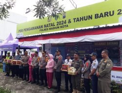 Operasi Lilin Semeru 2024,Kapolres Madiun Kota Dan Ketua Bhayangkari Kunjungi Lima Titik Pos Pelayanan   