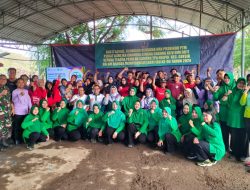 Kodim 0817/Gresik bersama Persit Kartika Chandra Kirana Cabang XLIV Gelar Bakti Sosial di TPA Ngipik Peringati Hari Ibu ke-96
