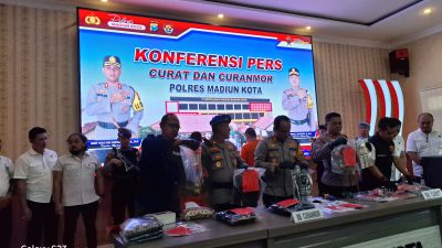 Polres Madiun Kota Ungkap Kasus Curanmor dan Curat Brankas