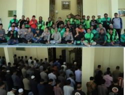 Polres Gresik dan Komunitas Ojol Bersatu, Gelar Sholat Ghaib & Doa Bersama buat Almarhum Affan Driver Ojol