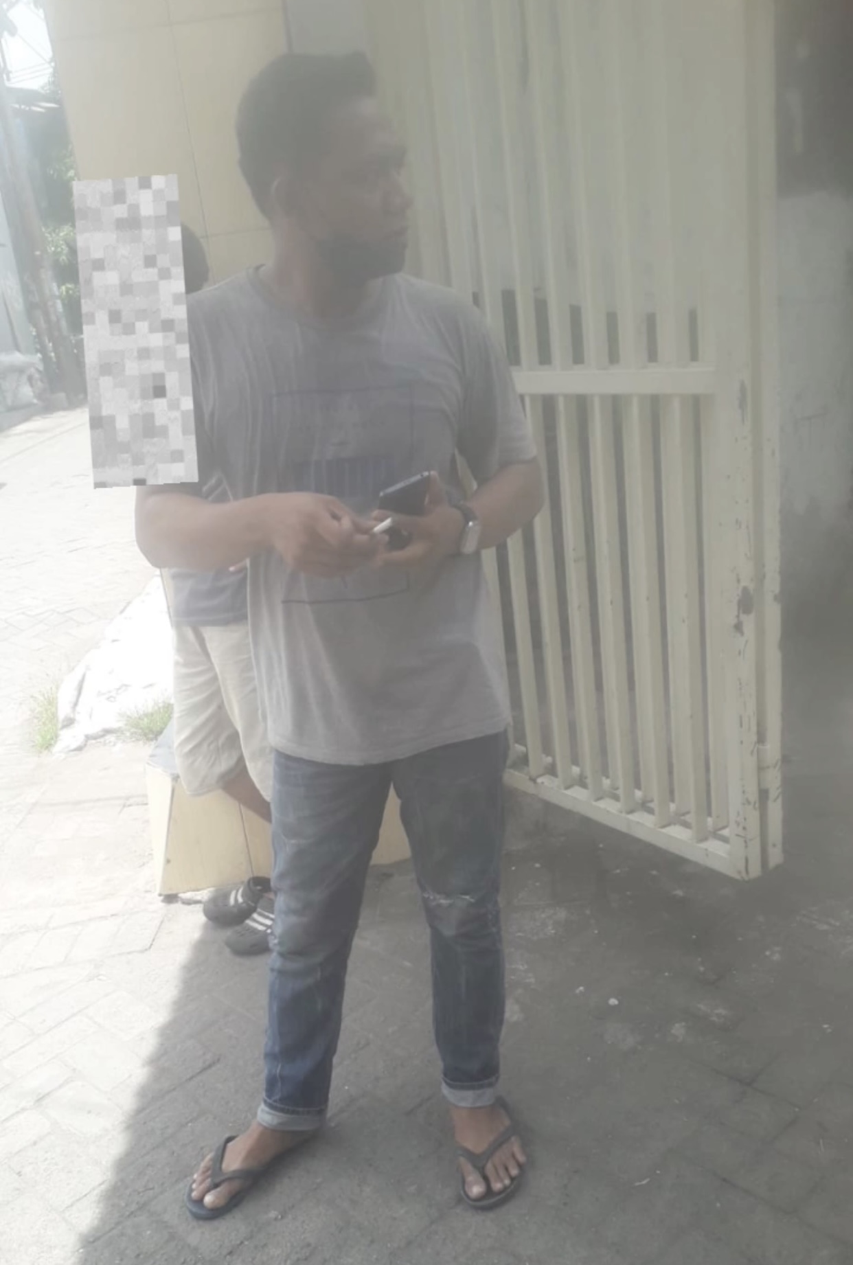 Foto:Salah seorang bandar yang akan bertransaksi di wilayah tersebut