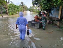 Luapan Kali Lamong Genangi Tujuh Desa di Benjeng, Kondisi Berangsur Membaik