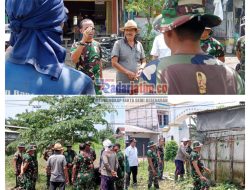 Dukung Persiapan Pembangunan KDMP, Koramil 0817/08 Cerme bersama Masyarakat Gedangkulut Gotong royong Bersihkan Lahan