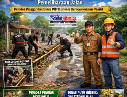 PSHT Rayon Grabakan Lakukan Aksi Sosial Pemeliharaan Jalan, Pemdes Pinggir dan Dinas PUTR Gresik Berikan Respon Positif