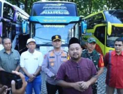 15 Bus Mudik Gratis Diberangkatkan, Kapolres dan Forkopimda Gresik Lepas 750 Pemudik