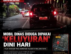 Mobil Dinas Diduga Dipakai ‘Keluyuran’ Dini Hari, Plat N1815AP Picu Sorotan Tajam di Malang Raya