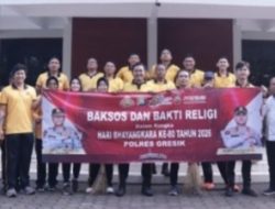 Sambut HUT Bhayangkara ke-80, Polres Gresik Gelar Baksos dan Bakti Religi Serentak Lintas Agama