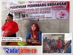 Anggota DPRD Kabupaten Gresik Fraksi PDI Perjuangan H. Jumanto Gelar Sosperda dan Pencegahan HIV/AIDS di Desa Lowayu