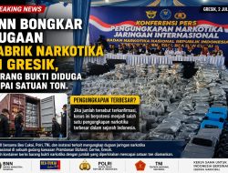 Heboh, ‎BNN Bongkar Dugaan Pabrik Narkotika di Gresik, Barang Bukti Mencapai 3.37 Ton