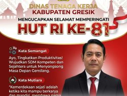 Disnaker Kabupaten Gresik: Dirgahayu Rl 2026 ke 81