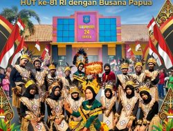‎UPT SMP Negeri 24 Gresik Semarakkan Gebyar Karnaval HUT ke-81 RI dengan Busana Papua