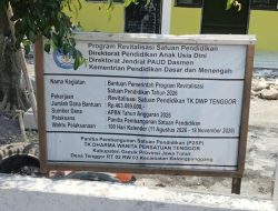 Anggaran Revitalisasi Rp463 Juta, Renovasi TK Dharma Wanita Persatuan Tenggor Disorot